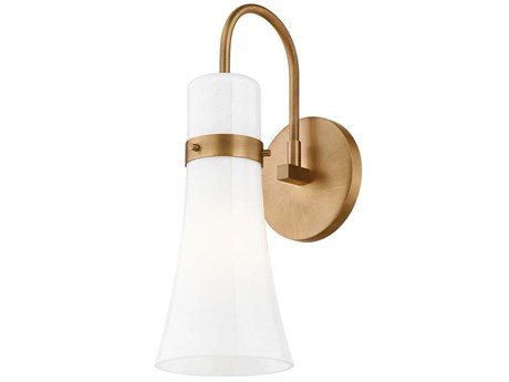 Troy Lighting Maple 1-Light Patina Brass Wall Sconce