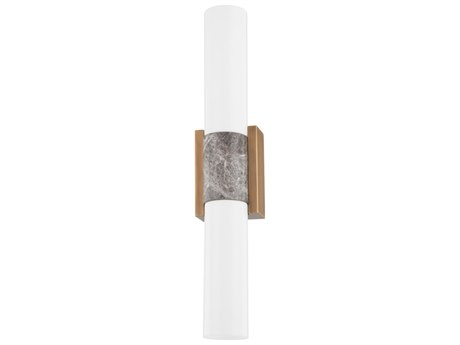Troy Lighting Fremont Patina Brass Glass Wall Sconce