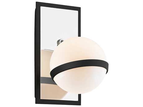 Troy Lighting Ace 1-Light Black Glass Wall Sconce