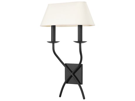 Troy Lighting Lomita 2-Light Forged Iron Black Wall Sconce