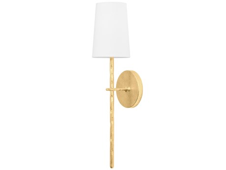 Troy Lighting River 1-Light Vintage Gold Leaf Wall Sconce