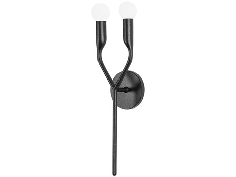 Troy Lighting Norman 2-Light Forged Iron Black Wall Sconce
