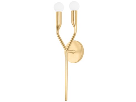 Troy Lighting Norman 2-Light Vintage Gold Leaf Wall Sconce