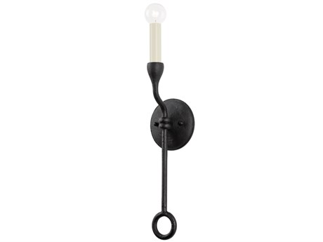 Troy Lighting Orson 1-Light Black Iron Wall Sconce