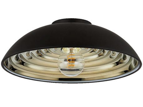 Troy Lighting Eclipse 1-Light Soft Black Dome Flush Mount