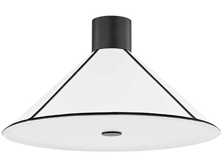 Troy Lighting Forrest 2-Light Soft Black Glass Semi Flush Mount