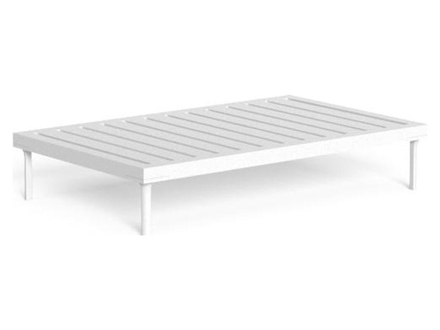 Talenti USA CleoSoft Alu Rectangular Coffee Table Quick Ship - White