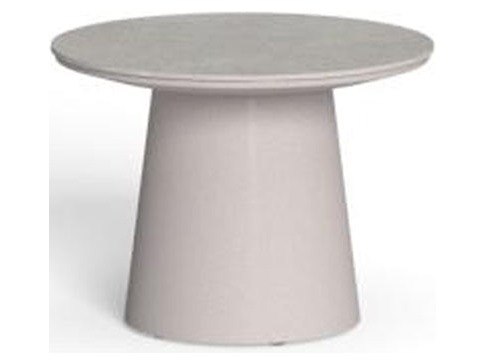 Talenti USA Dolcevita Alu Side Table 17" Quick Ship - Warm White / Gres Beige
