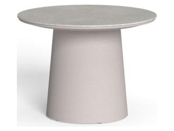 Talenti USA Dolcevita Alu Side Table 23" Quick Ship - Warm White / Gres Beige