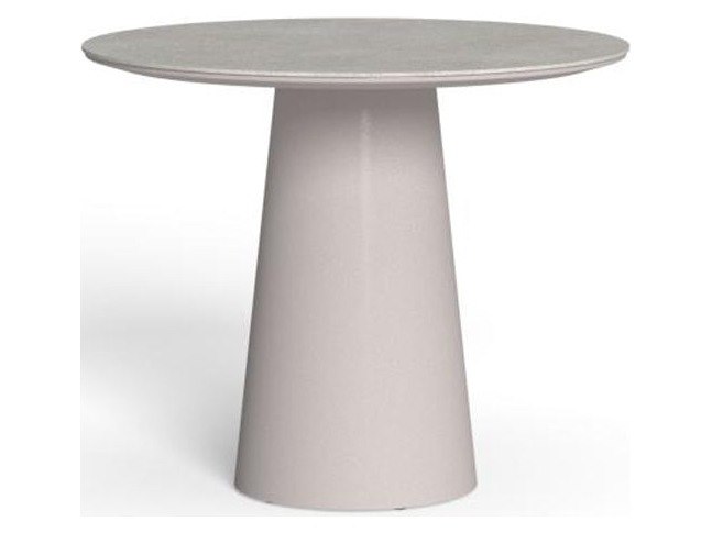 Talenti USA Dolcevita Alu Dining Table D90 Quick Ship - Warm White / Gres Beige