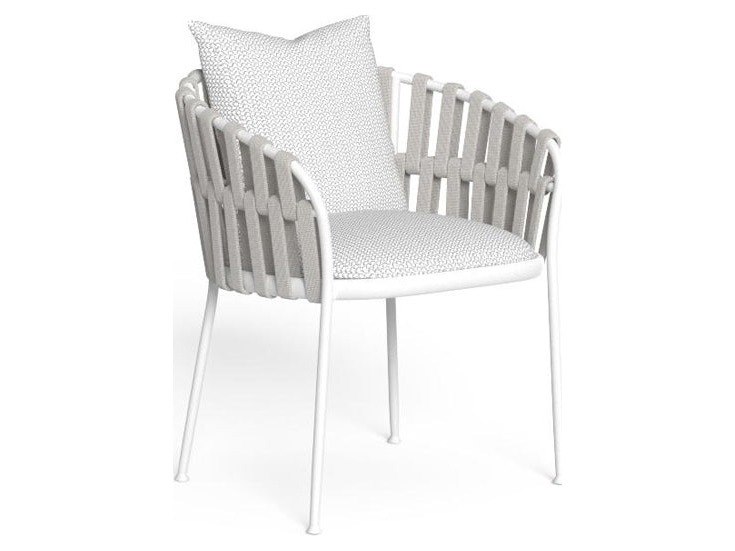 Talenti USA Frame Dining Armchair Quick Ship - White / Silver