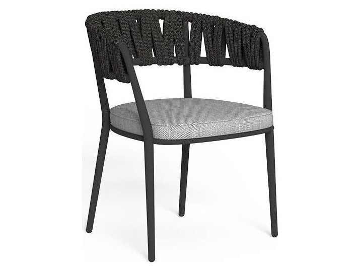 Talenti USA Swipe Dining Armchair Quick Ship - Graphite / Light Grey