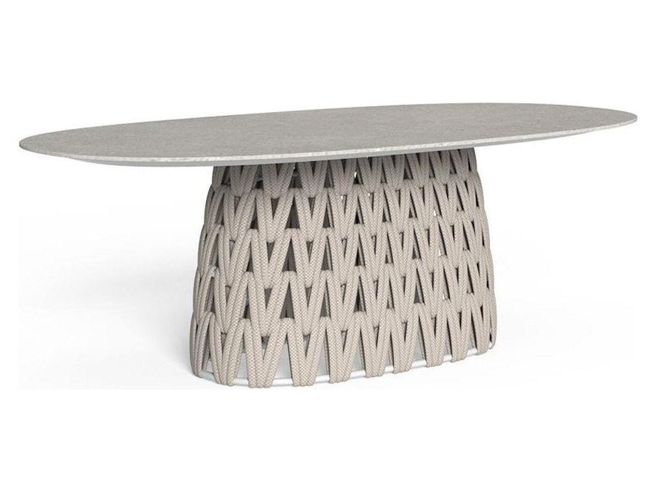 Talenti USA Swipe Dining Table 220 Quick Ship - White / Gres Beige