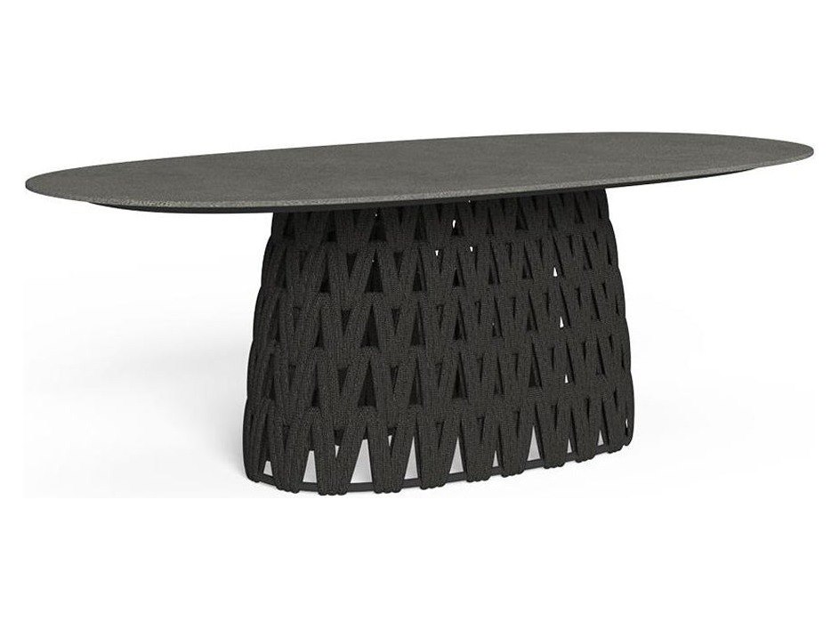 Talenti USA Swipe Dining Table 220 Quick Ship - Graphite / Gres Dark Grey