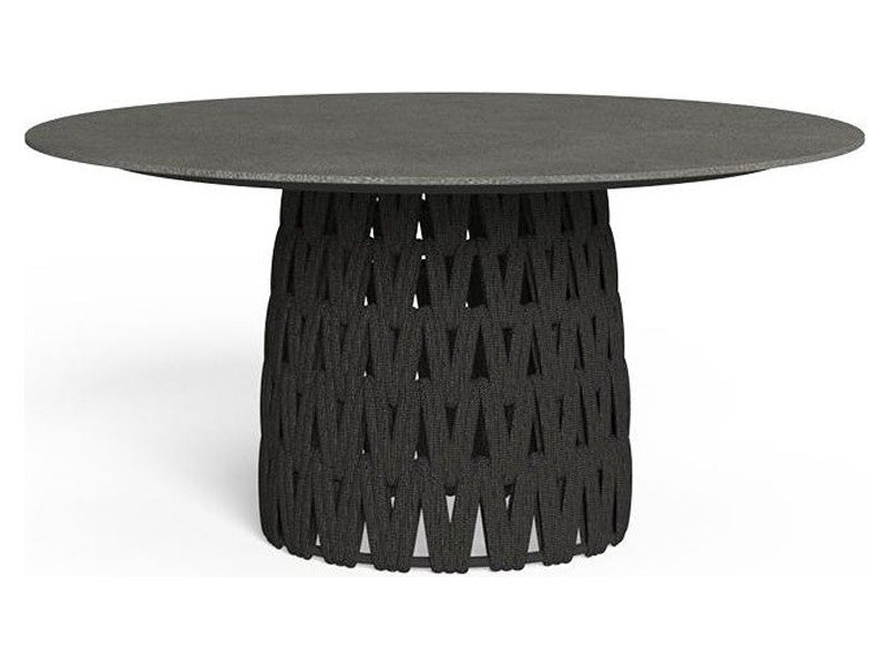 Talenti USA Swipe Dining Table D150 Quick Ship - Graphite / Gres Dark Grey