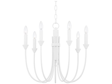 Troy Lighting Cate 7-Light White Candelabra Chandelier