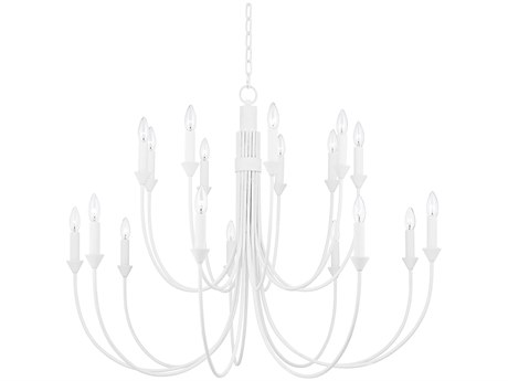 Troy Lighting Cate 18-Light8-Light White Candelabra Tiered Chandelier