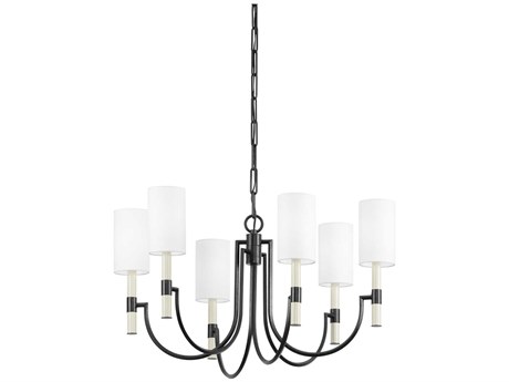 Troy Lighting Gustine 6-Light Forged Iron Black Candelabra Chandelier