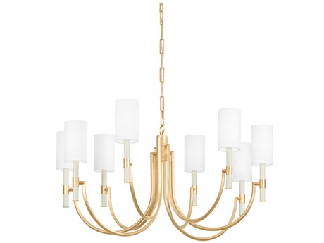 Troy Lighting Gustine 8-Light Vintage Gold Leaf Candelabra Chandelier