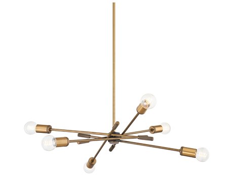 Troy Lighting Chino 6-Light Patina Brass Sputnik Chandelier