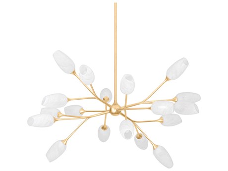 Troy Lighting Aldean 18-Light Vintage Gold Leaf Silver Chandelier