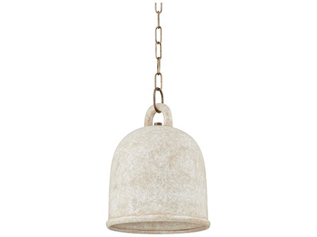 Troy Lighting Relic 1-Light Patina Brass Bell Mini Pendant
