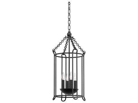 Troy Lighting Lassen 4-Light Black Iron Cylinder Pendant