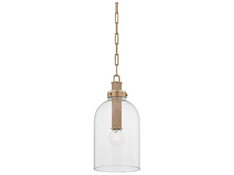 Troy Lighting Kori 1-Light Patina Brass Cylinder Mini Pendant