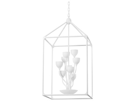 Troy Lighting Westwood 12-Light Gesso White Lantern Pendant