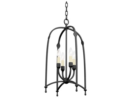 Troy Lighting Rhett 4-Light Black Iron Candelabra Chandelier