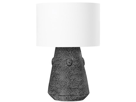 Troy Lighting Silas Ceramic Raku Black Buffet Lamp