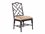 Tommy Bahama Island Estate Bamboo Wood Red Fabric Upholstered Side Dining Chair  TO010534882447311