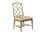 Tommy Bahama Island Estate Bamboo Wood Red Fabric Upholstered Side Dining Chair  TO010534882447311