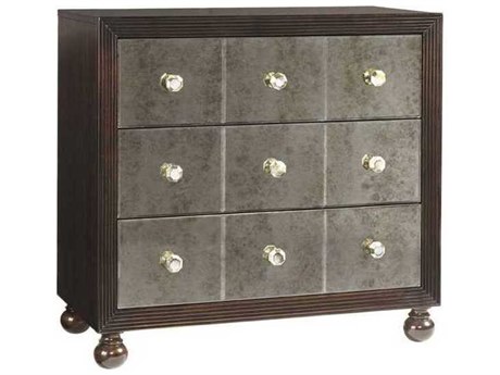 Tommy Bahama Royal Kahala Starlight Mirrored 3 - Drawer Nightstand