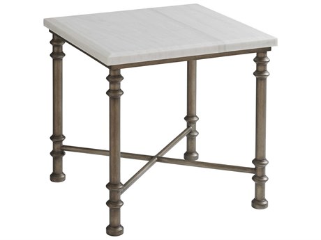 Tommy Bahama Ocean Breeze Flagler Square Marble Top End Table
