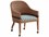 Tommy Bahama Palm Desert Dorian Woven Solid Wood Brown Fabric Upholstered Arm Dining Chair With Casters  TO01057588701