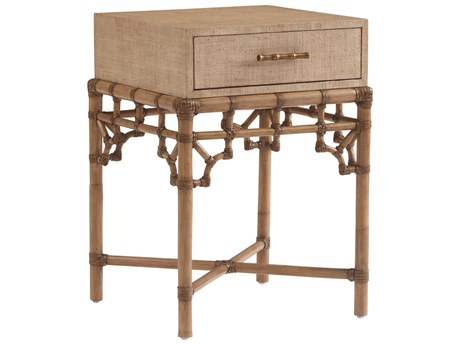Tommy Bahama Key Biscayne 1-Drawer Brown Bamboo Wood Nightstand
