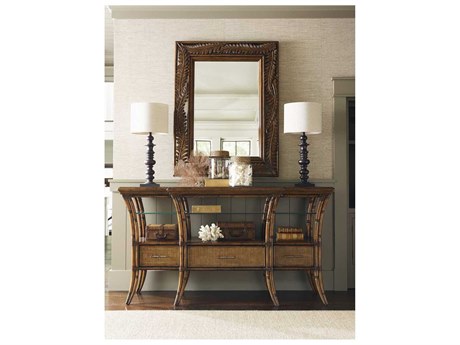 Tommy Bahama Bali Hai Sideboard and Mirror Set