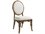 Tommy Bahama Bali Hai Gulfstream Oval Back Rattan White Fabric Upholstered Side Dining Chair  TO59388002