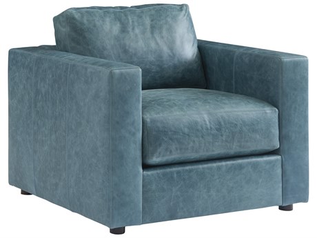 Tommy Bahama Key Biscayne Blue Leather Club Chair