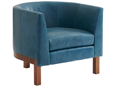 Tommy Bahama Palm Desert Blue Leather Accent Chair