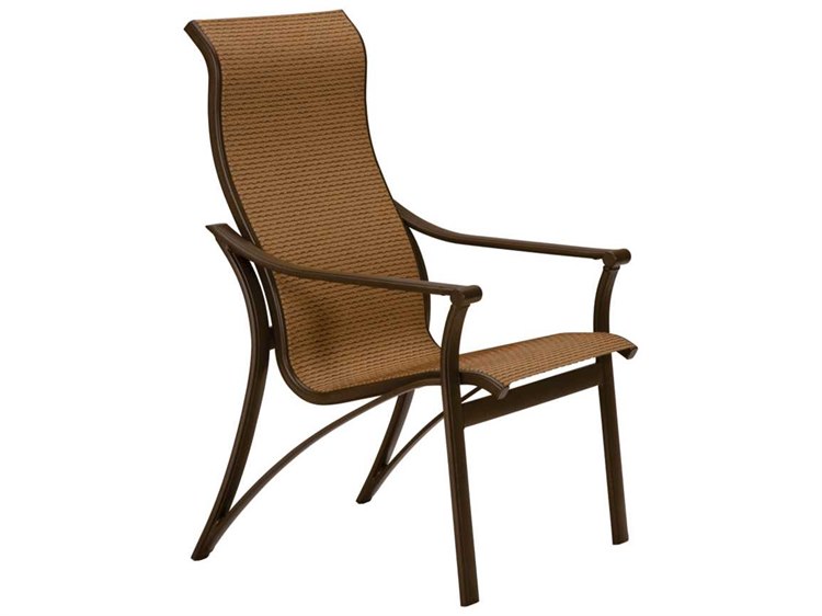 Tropitone Corsica Sling Aluminum High Back Dining Arm Chair