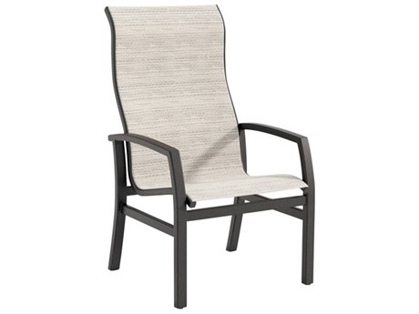 Tropitone Muirlands Sling Aluminum High Back Dining Arm Chair