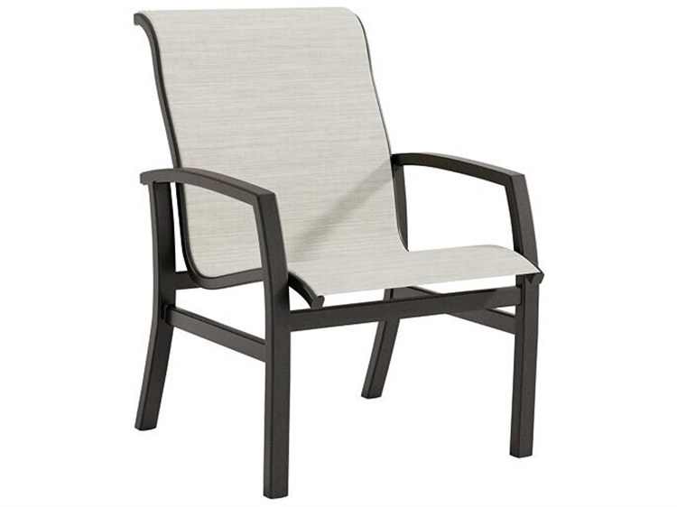 Tropitone Muirlands Sling Aluminum Low Back Dining Arm Chair