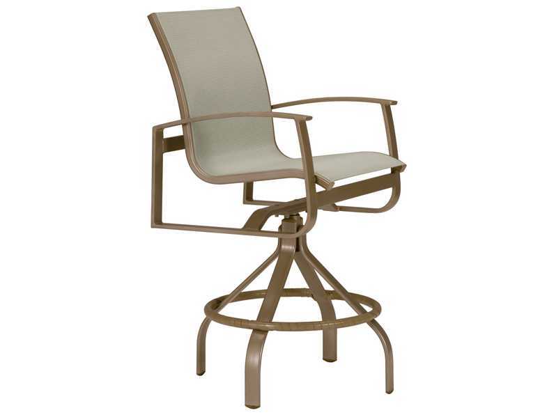 Tropitone Mainsail Sling Aluminum Swivel Bar Stool TP18102728