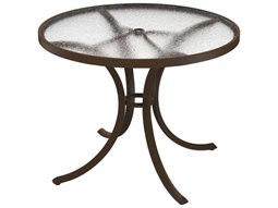 36'' Round Acrylic Top Dining Table with Umbrella Hole