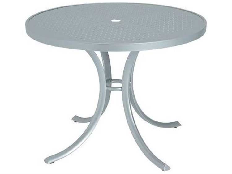 Tropitone Boulevard Aluminum 36'' Round Dining Table with Umbrella Hole