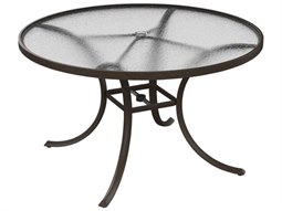 48'' Round Acrylic Top Dining Table with Umbrella Hole