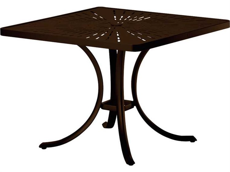 Tropitone La Stratta Aluminum 36'' Square Dining Table with Umbrella Hole