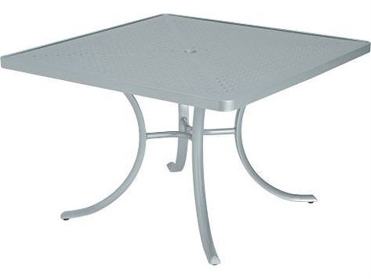 Tropitone Boulevard Aluminum 42'' Square Dining Table with Umbrella Hole